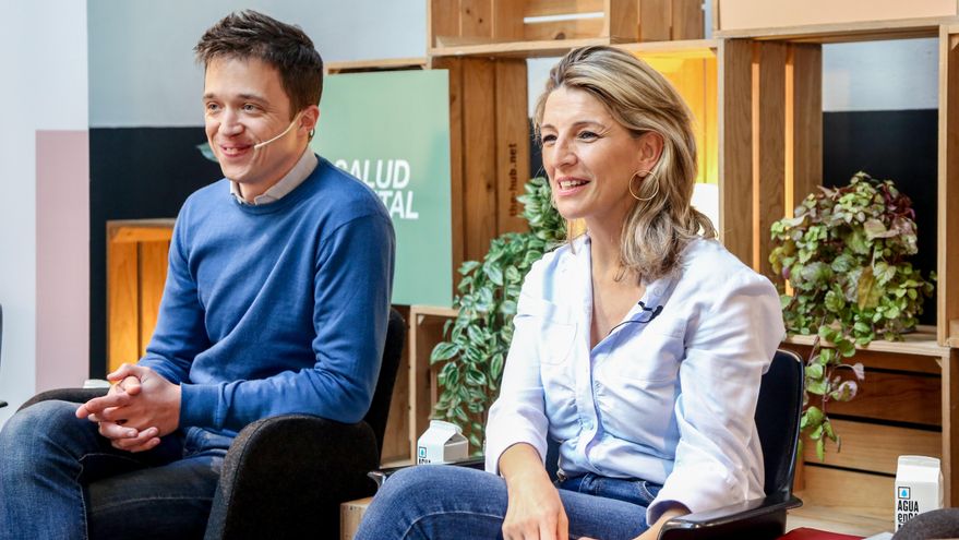 El líder de Más País, Íñigo Errejón y la vicepresidenta segunda y Ministra de Trabajo y Economía Social, Yolanda Díaz.