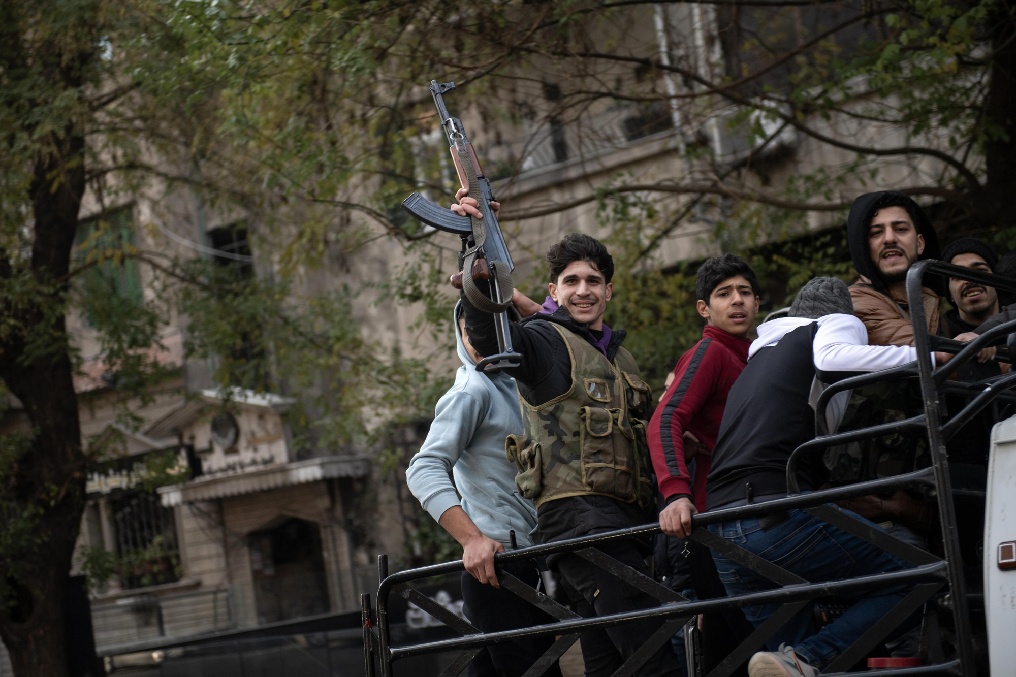 Celebraciones por la caída del régimen de Al Asad este domingo en Damasco, capital de Siria EFE/EPA/HASAN BELAL