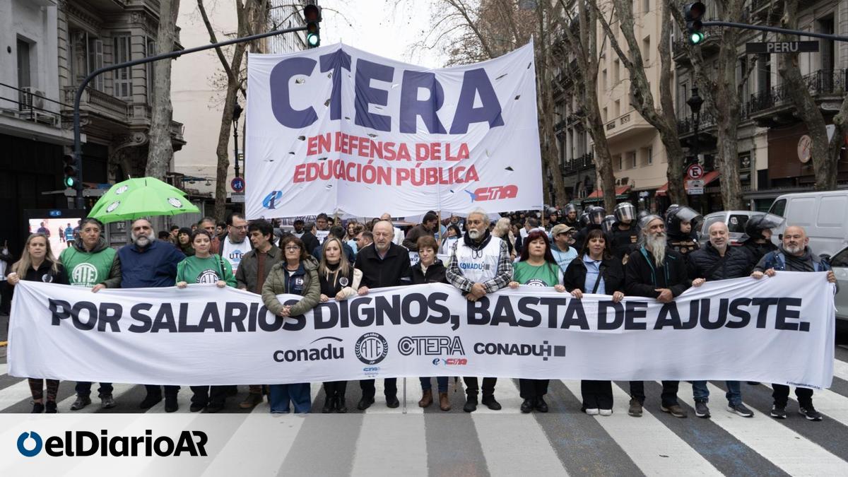 Paro docente nacional: CTERA reclama salarios, FONID y critica 'menor inversión educativa en 30 años'