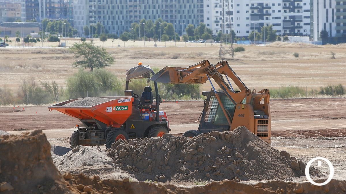 Obras de construcción del nuevo campo de golf en Casilla del Aire