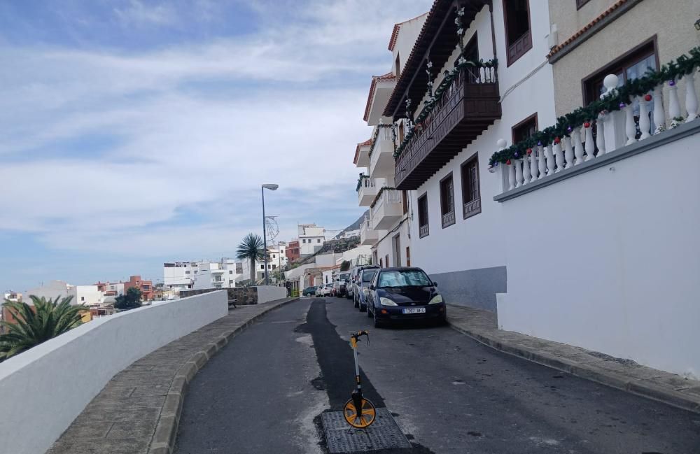 Las obras del cierre del anillo eléctrico en Garachico, ya culminadas.