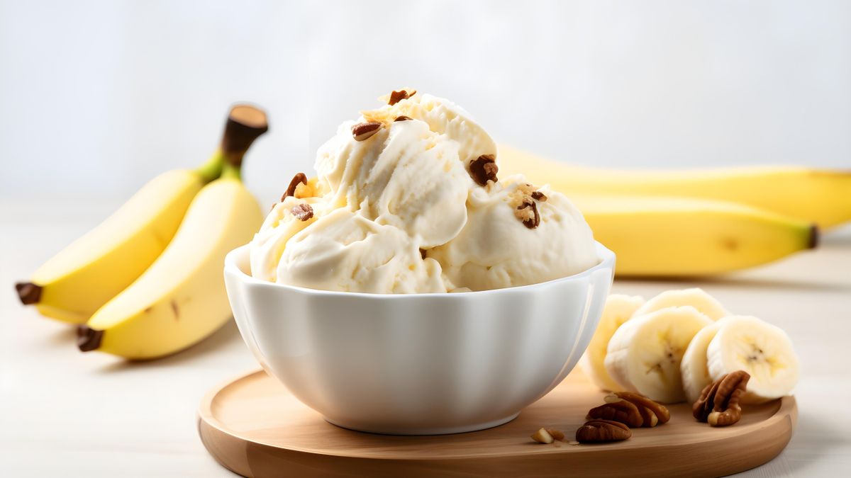 Helado vegano de plátano