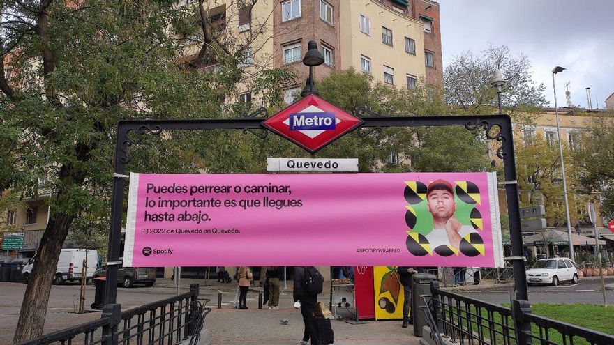 Quevedo y las otras estaciones de Metro de Madrid tomadas por campañas publicitarias polémicas