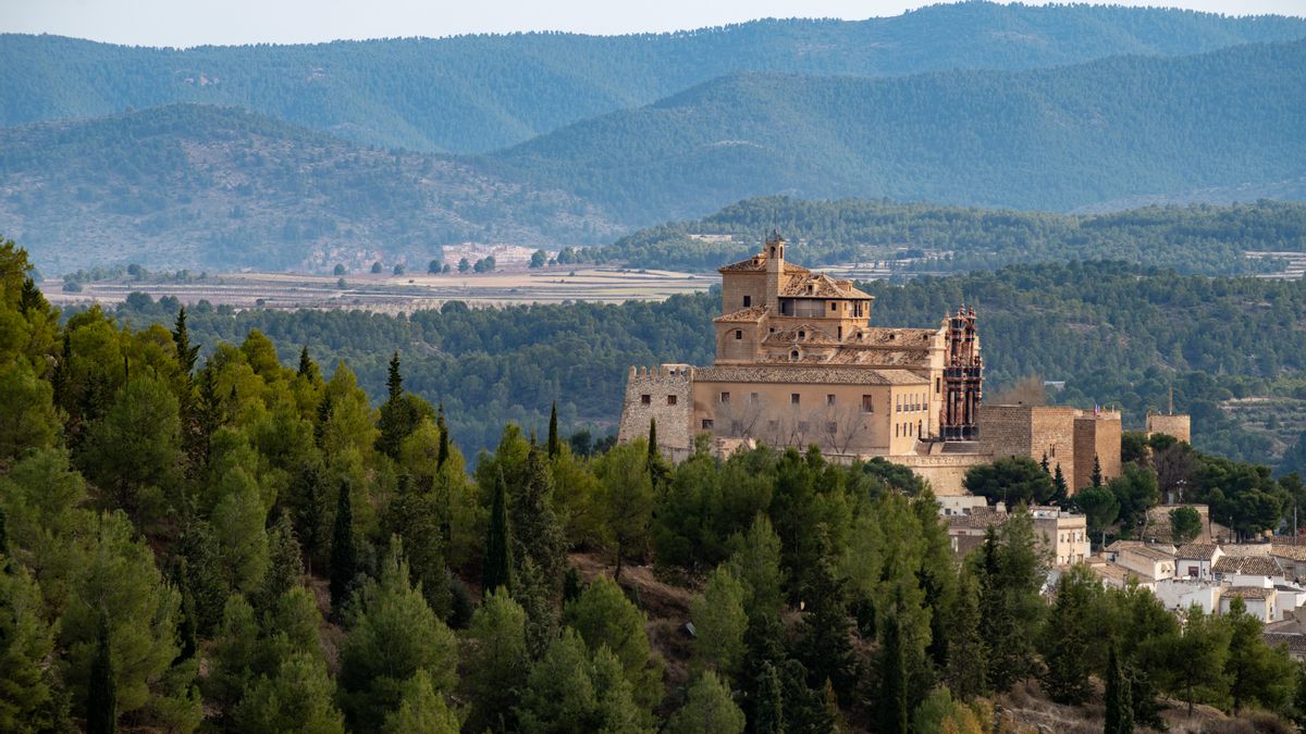 Vista aérea del Santuario de la Vera Cruz, en Caravaca de la Cruz