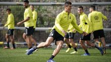 Mantovani, en el entrenamiento previo al duelo de Soria