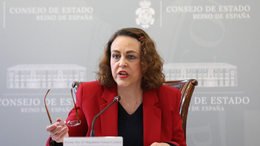 Archivo - La presidenta del Consejo de Estado, Magdalena Valerio, presenta en rueda de prensa la Memoria Anual 2021 del organismo, en Madrid (España).