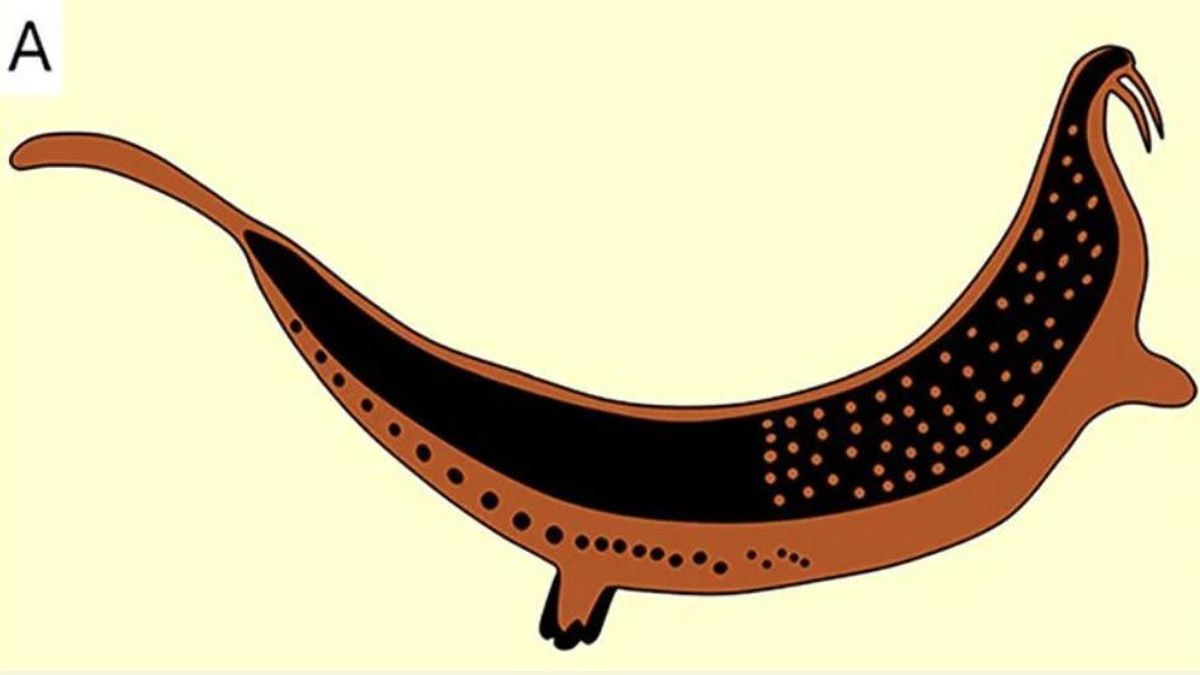 La figura analizada presenta colmillos hacia abajo y una cabeza alargada que no coincide con especies africanas recientes