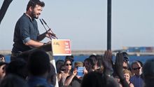 Gabriel Rufián en un acto de la pasada campaña