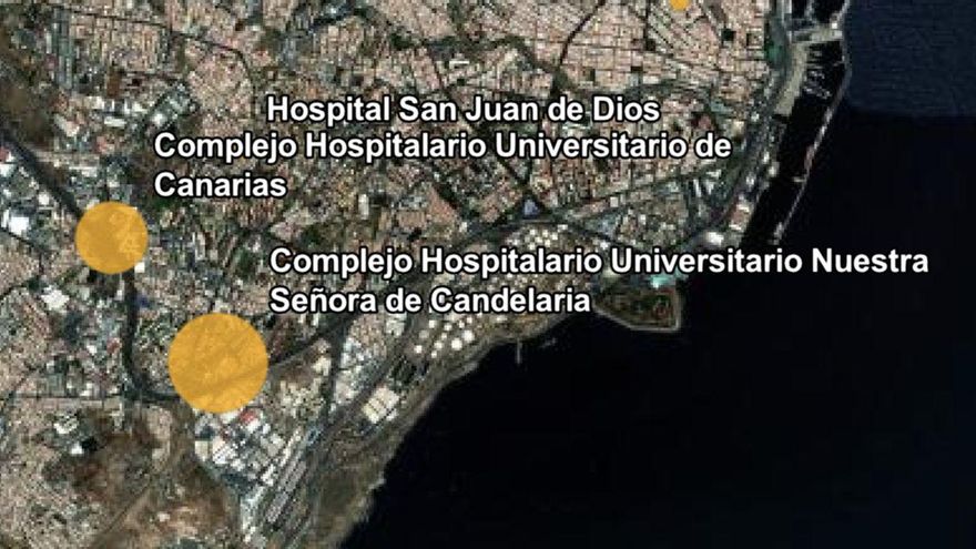 Hospitales con mayor ocupación de pacientes COVID en Canarias, ambos en Tenerife
