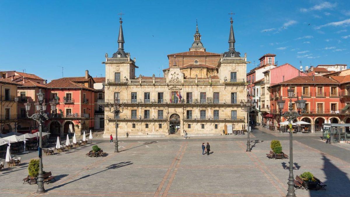 La Plaza Mayor de León.