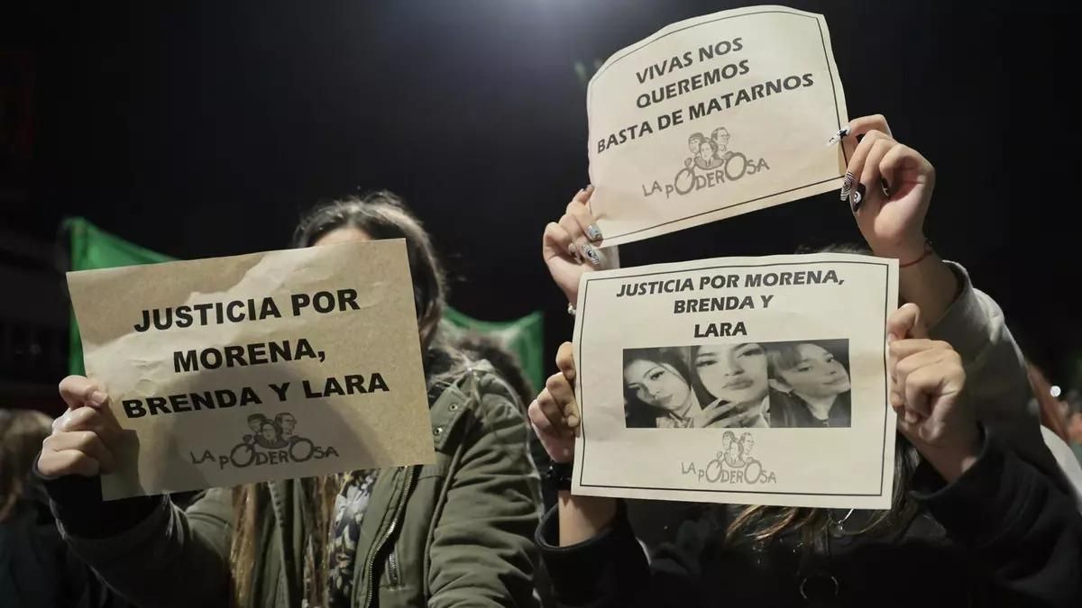 Reclamo de justicia por las tres jóvenes asesinadas en Florencio Varela.
