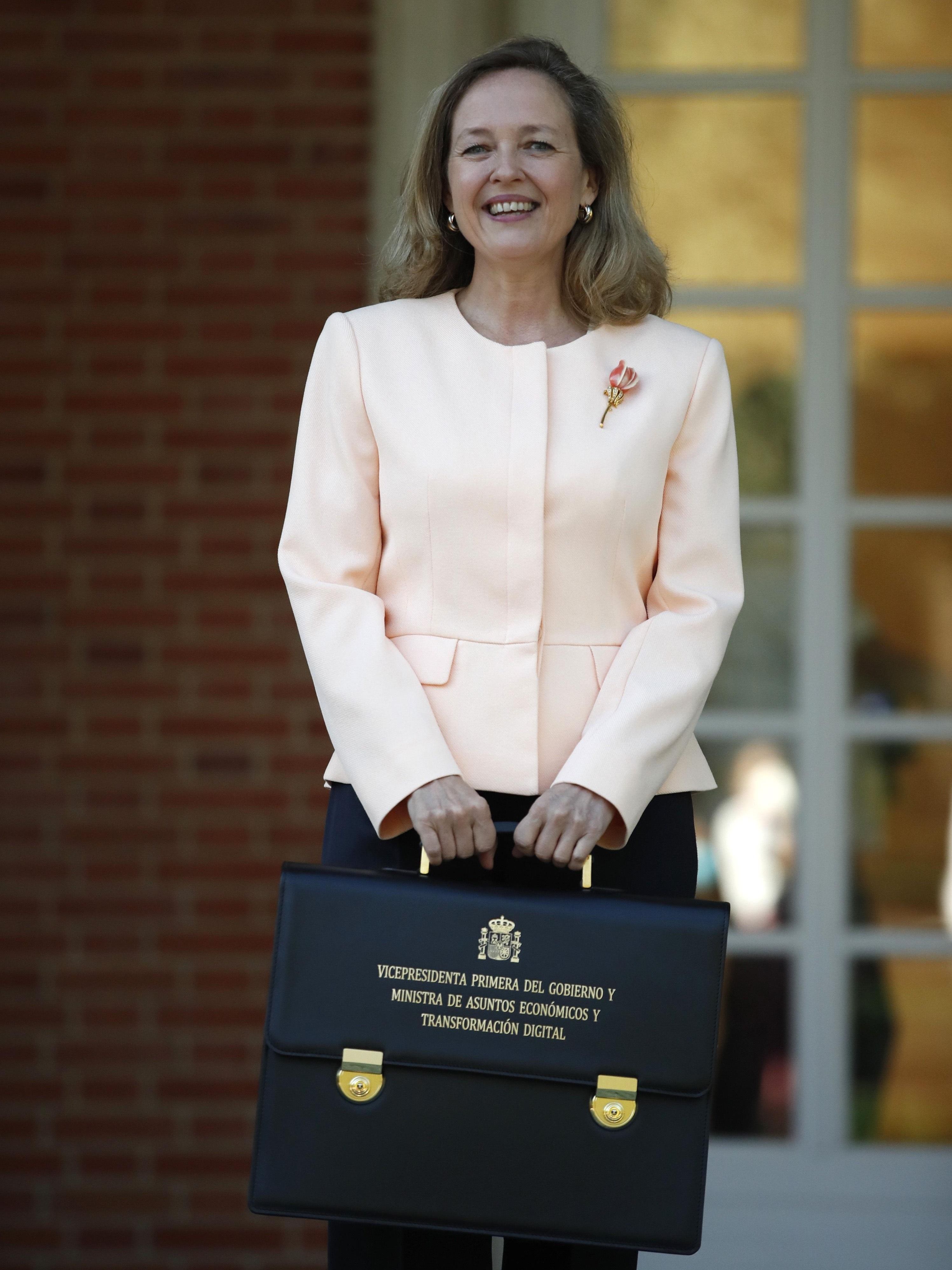 La vicepresidenta primera y ministra de Asuntos Económicos y Transformación Digital, Nadia Calviño, antigua vicepresidenta segunda del Gobierno de España y ministra de Economía desde junio de 2018