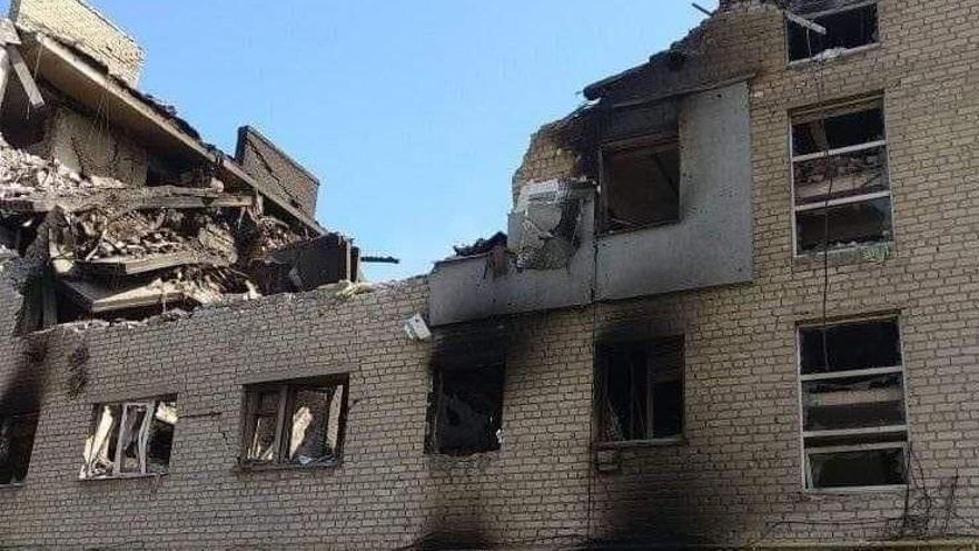 Edificio bombardeado en Popasna.