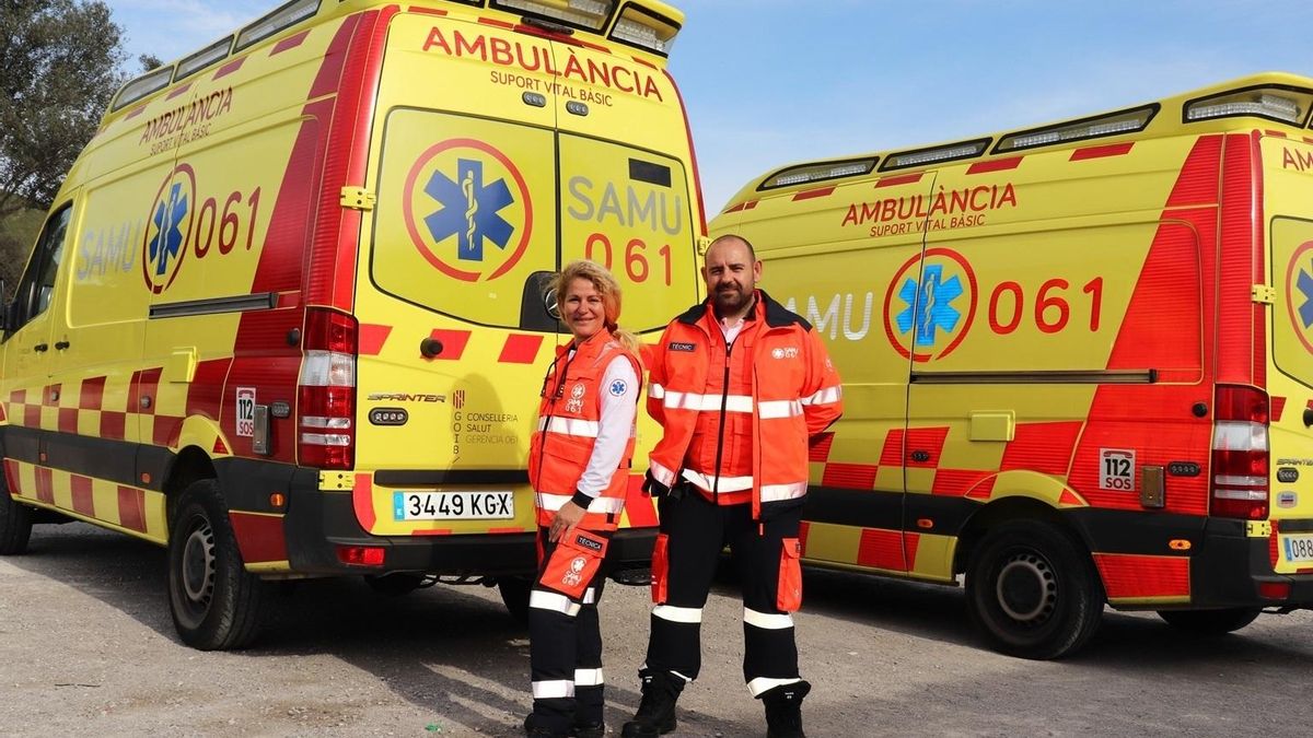 Els efectius del SAMU 061 a les Pitiüses.