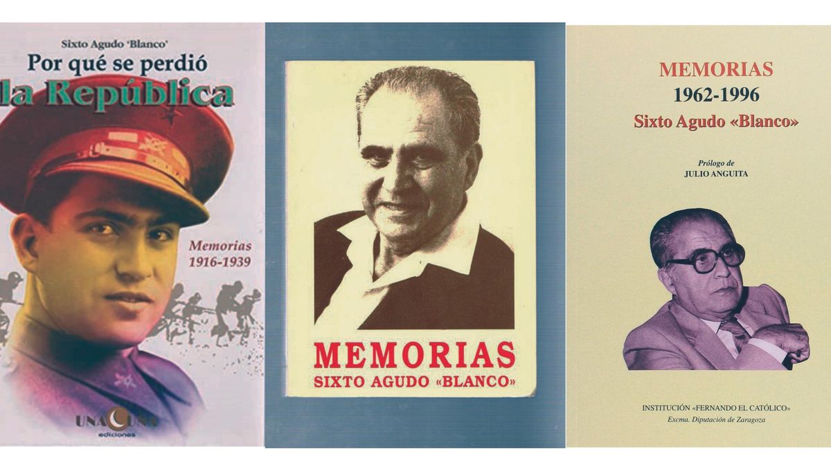 Portadas de los libros en que Sixto Agudo relató sus Memorias