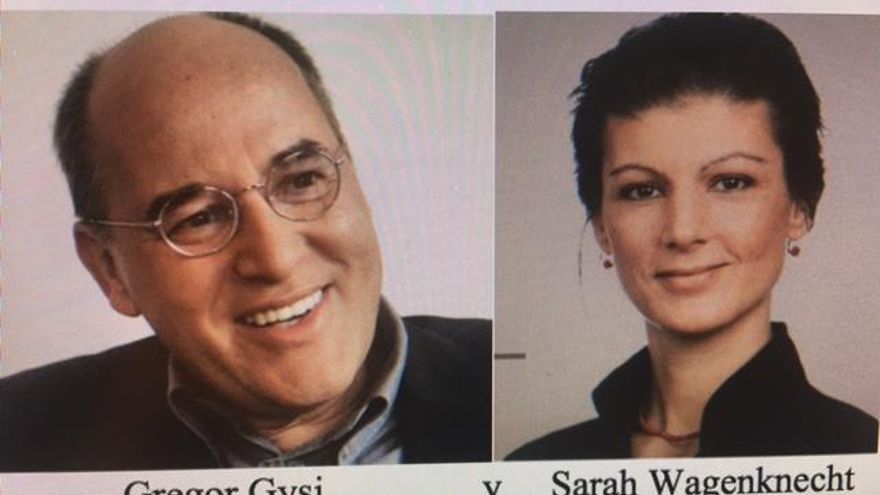 Gregor Gysi y Sarah Wagenknecht.