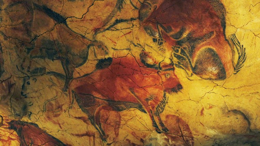 Vista de la sala de los polícromos en la neocueva del Museo de Altamira. EFE/Esteban Cobo/Archivo