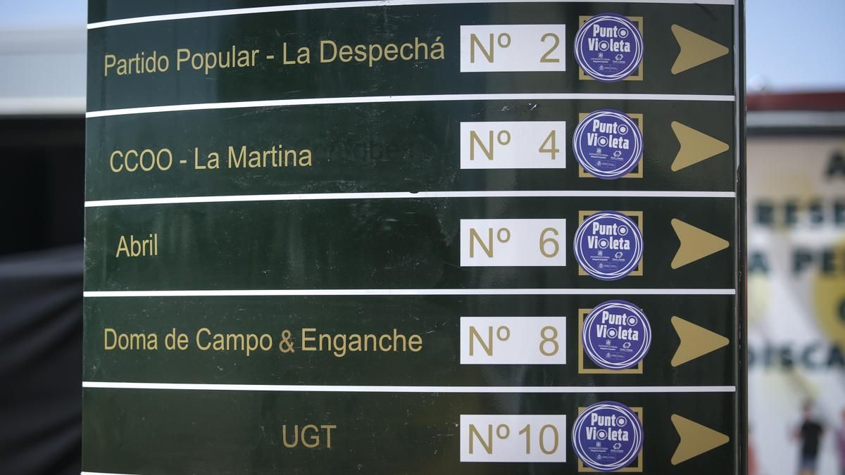 Puntos violeta en la Casetas de la Feria