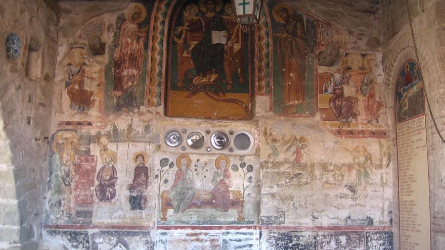 Frescos bizantinos. Las pinturas murales son una de las grandes joyas artísticas de Meteora.
