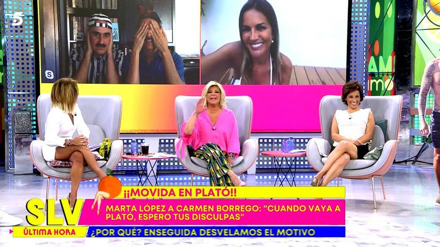 Marta López "boicotea" el anuncio de Hidrogenesse en el 'Sálvame Mediafest': "Están flipando en colores"