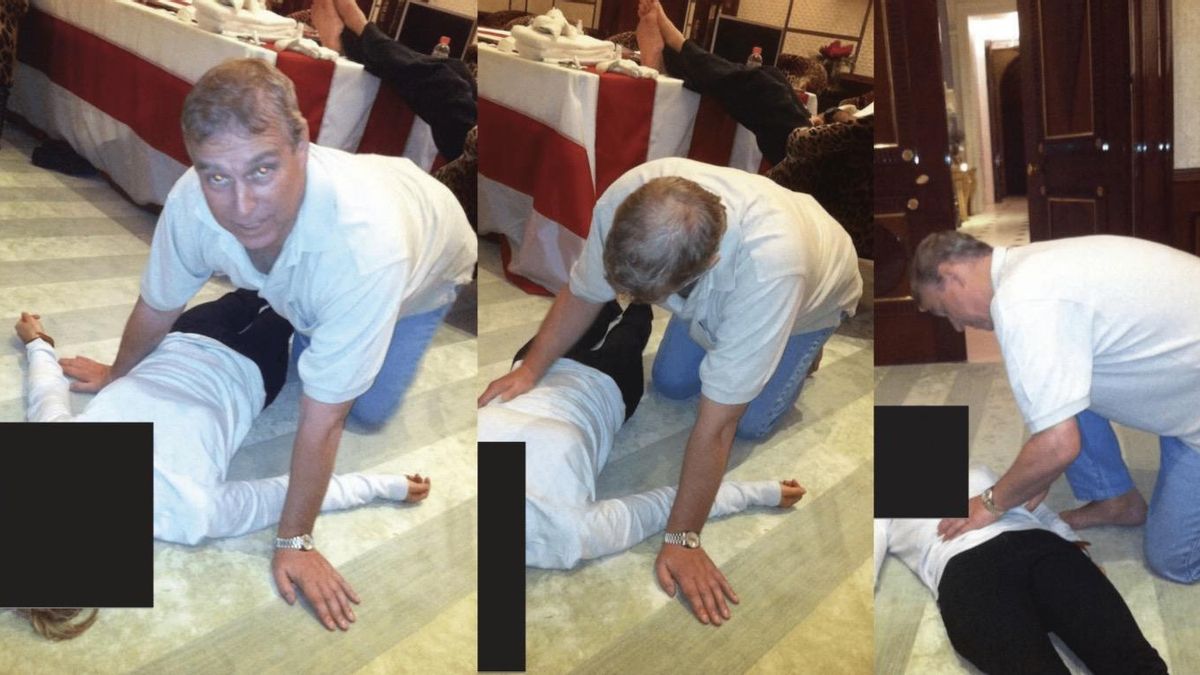 Las imágenes del expríncipe Andrés en los archivos Epstein