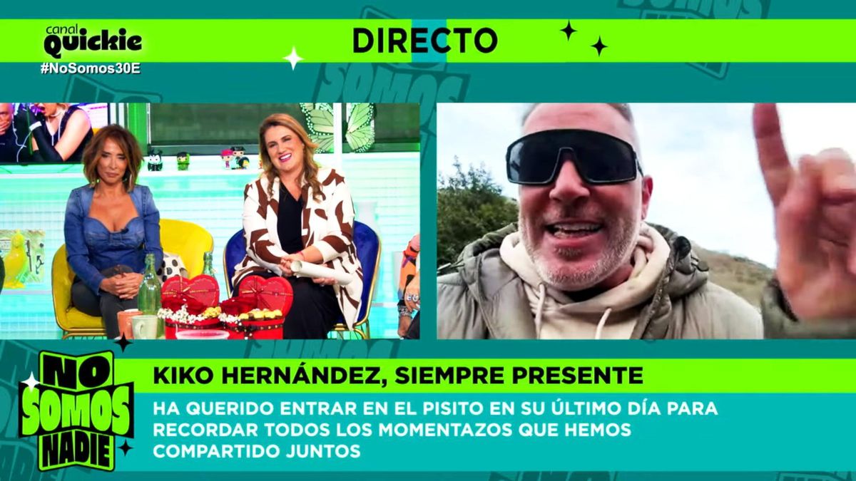 María Patiño, Carlota Corredera y Kiko Hernández en el final de 'No somos nadie'