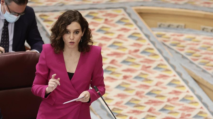 Isabel Díaz Ayuso en el Pleno de la Asamblea