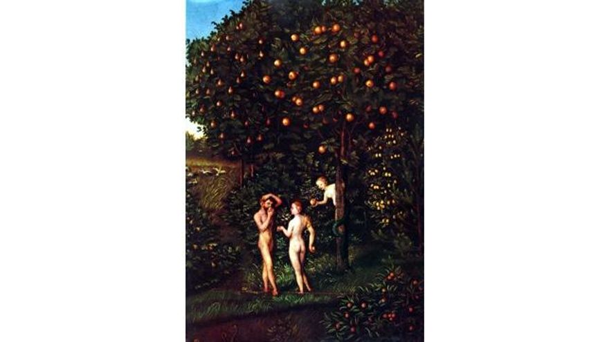 Árbol del conocimiento, pintado por Lucas Cranach como un manzano.