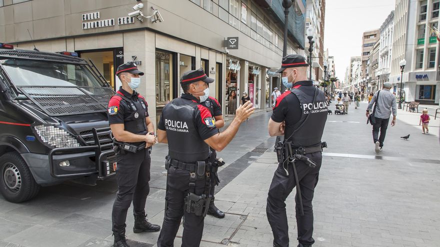Policía Canaria, en el dispositivo en Las Palmas de Gran Canaria