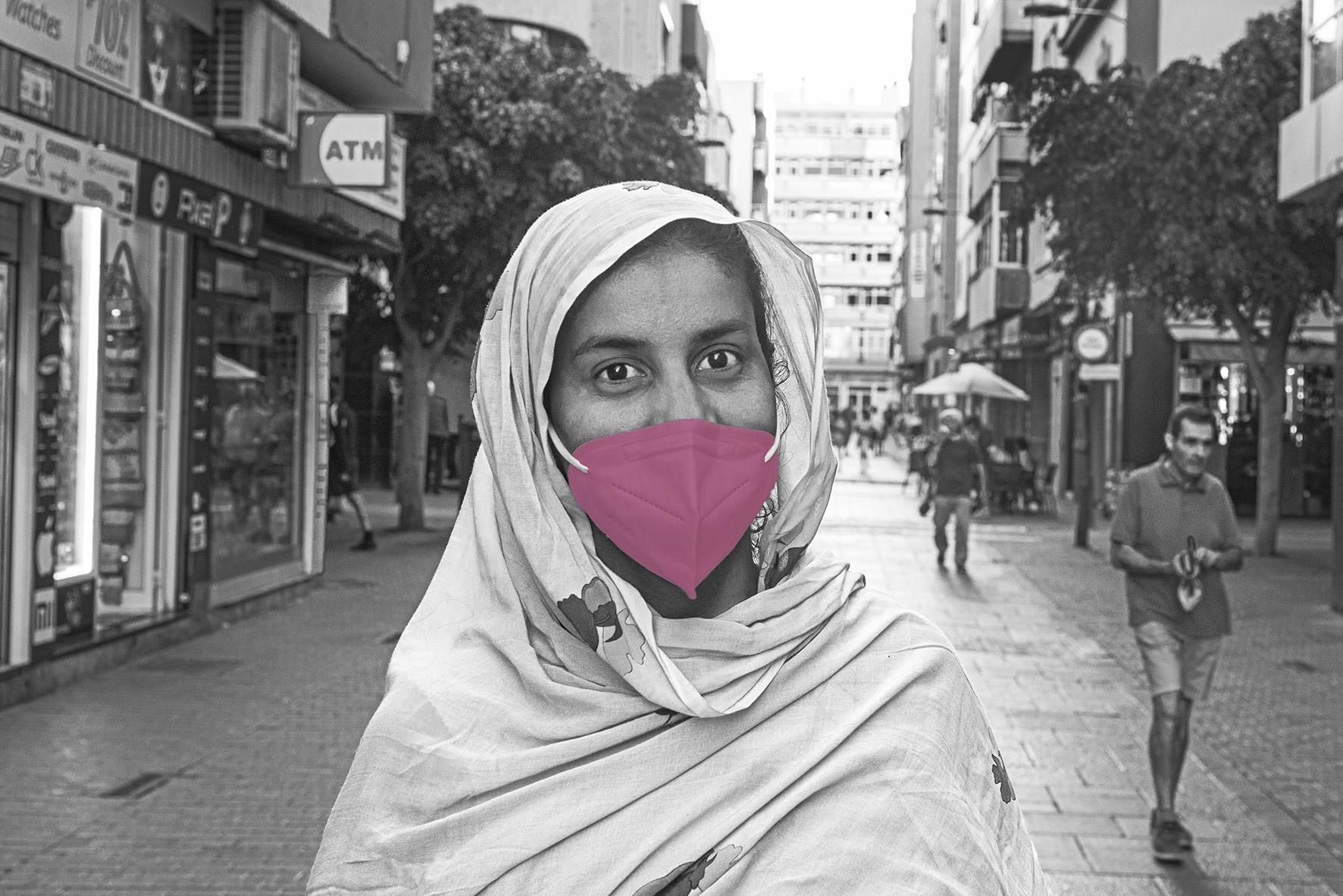 Ghalia, trabajadora de banca
