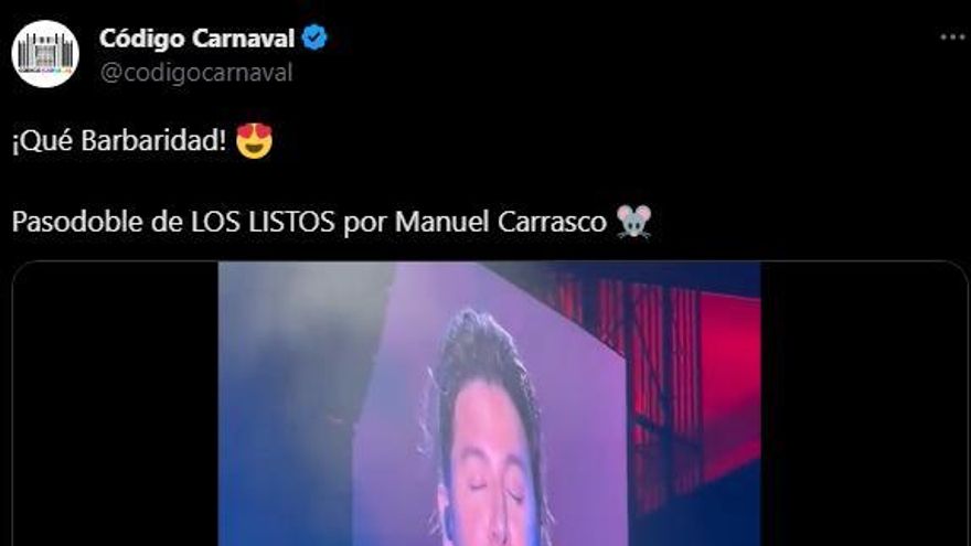 Contenido con más retweets sobre Manuel Carrasco