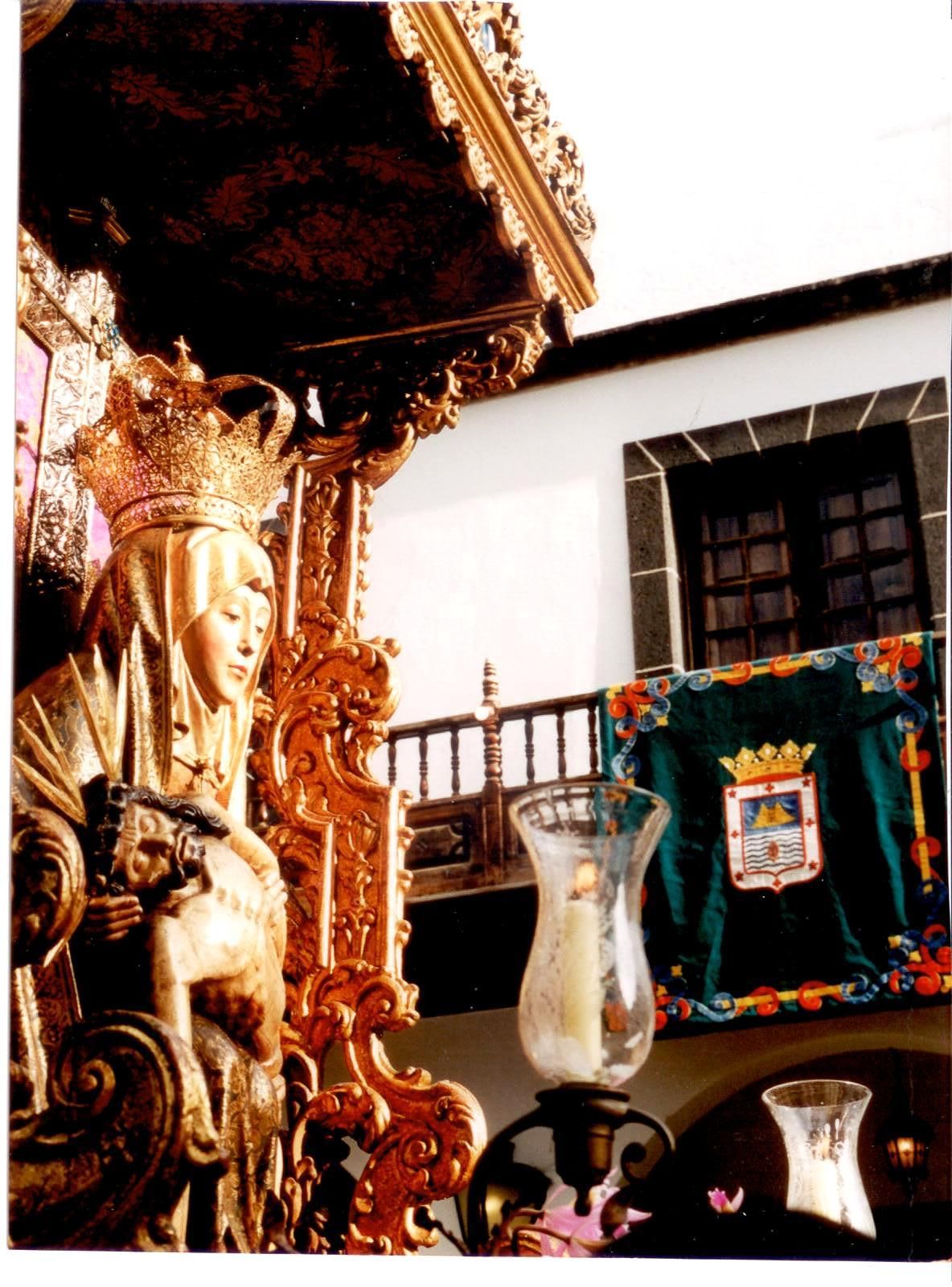La Virgen de las Angustias en el casco urbano de Los Llanos de Aridane. MVH