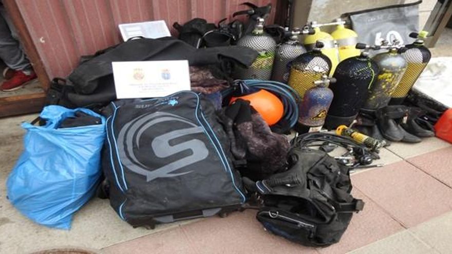 Material para el furtivismo incautado por la Policía