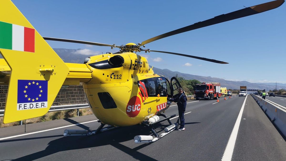 Fallece un motorista tras salirse de la vía en la autopista TF-1, a la altura de Güímar