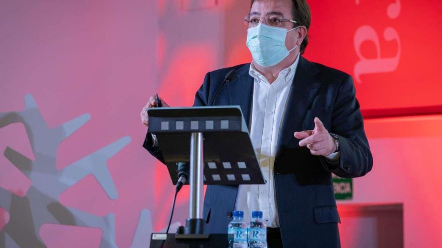 El presidente de la Junta de Extremadura, Guillermo Fernández Vara, en un acto celebrado el miércoles