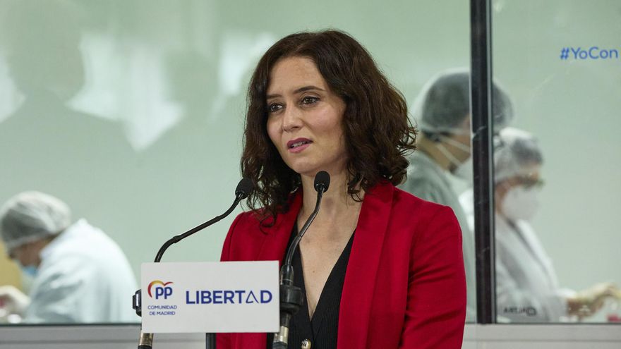 La presidenta de la Comunidad de Madrid y candidata a la reelección por el PP, Isabel Díaz Ayuso