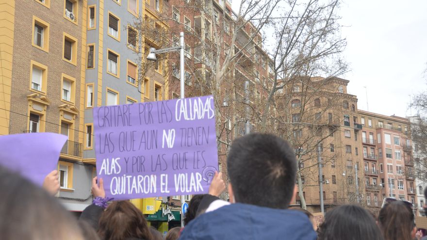 Manifestación estudiantil del 8M en Zaragoza