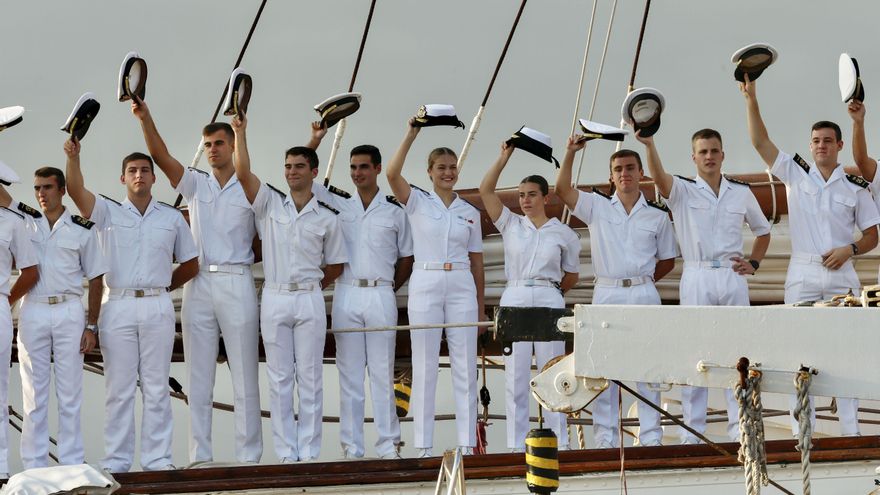 La princesa Leonor llega a Gijón tras embarcarse de nuevo en el 'Juan Sebastián de Elcano'