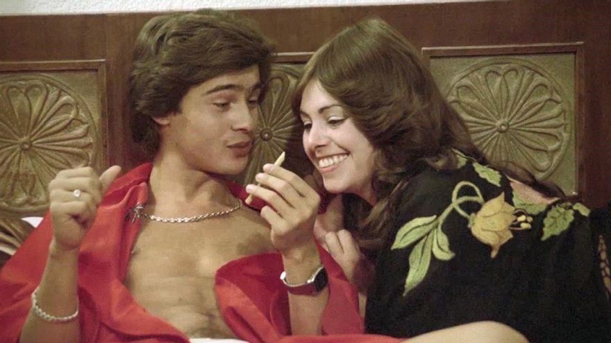 Fotograma de 'Vaya luna de miel' (1979), película inédita de Jesús Franco