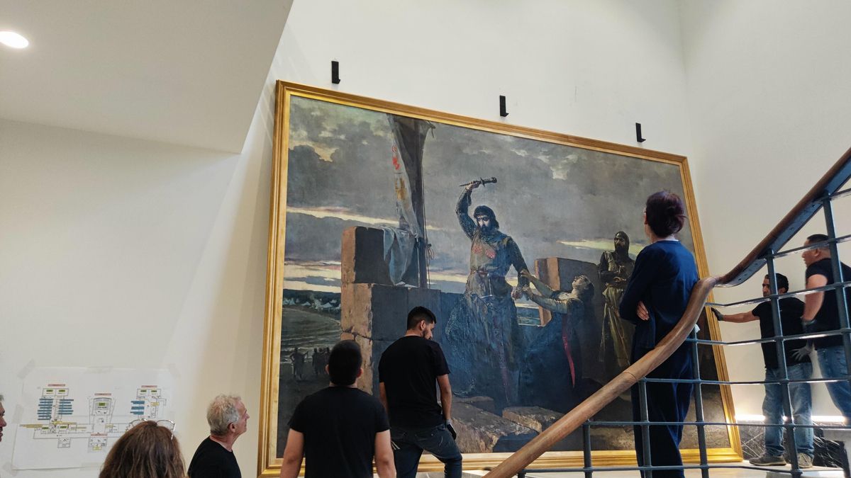 Cuatro grandes lienzos del Museo del Prado regresan a la Facultad de Filosofía y Letras de Zaragoza tras su restauración