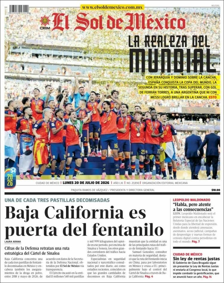 Las lágrimas de Messi y el título de España, en las tapas de los diarios del mundo