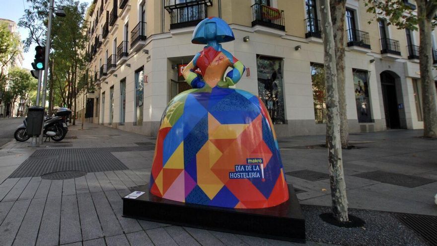 Una de las esculturas que forman parte de la Meninas Madrid Gallery