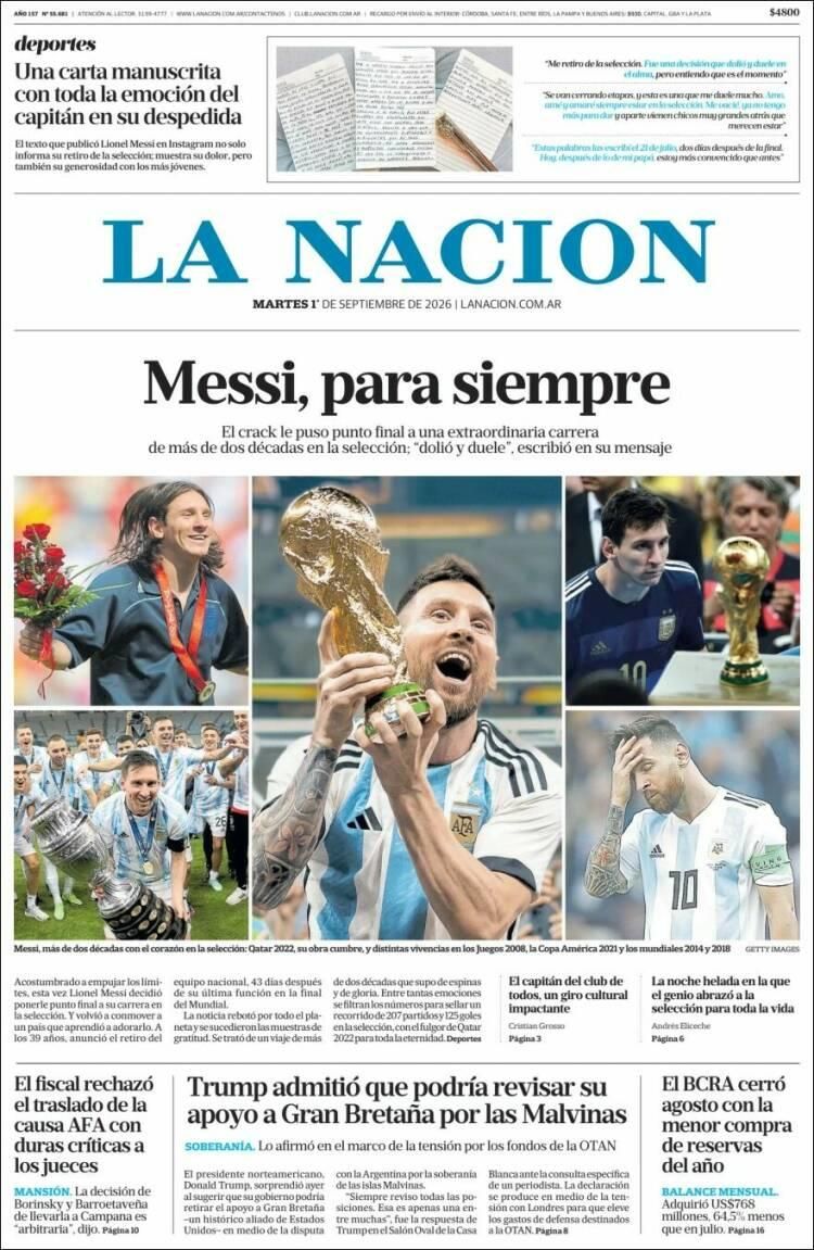 El adiós de Messi a la Selección, en las tapas de diarios de Argentina y el mundo