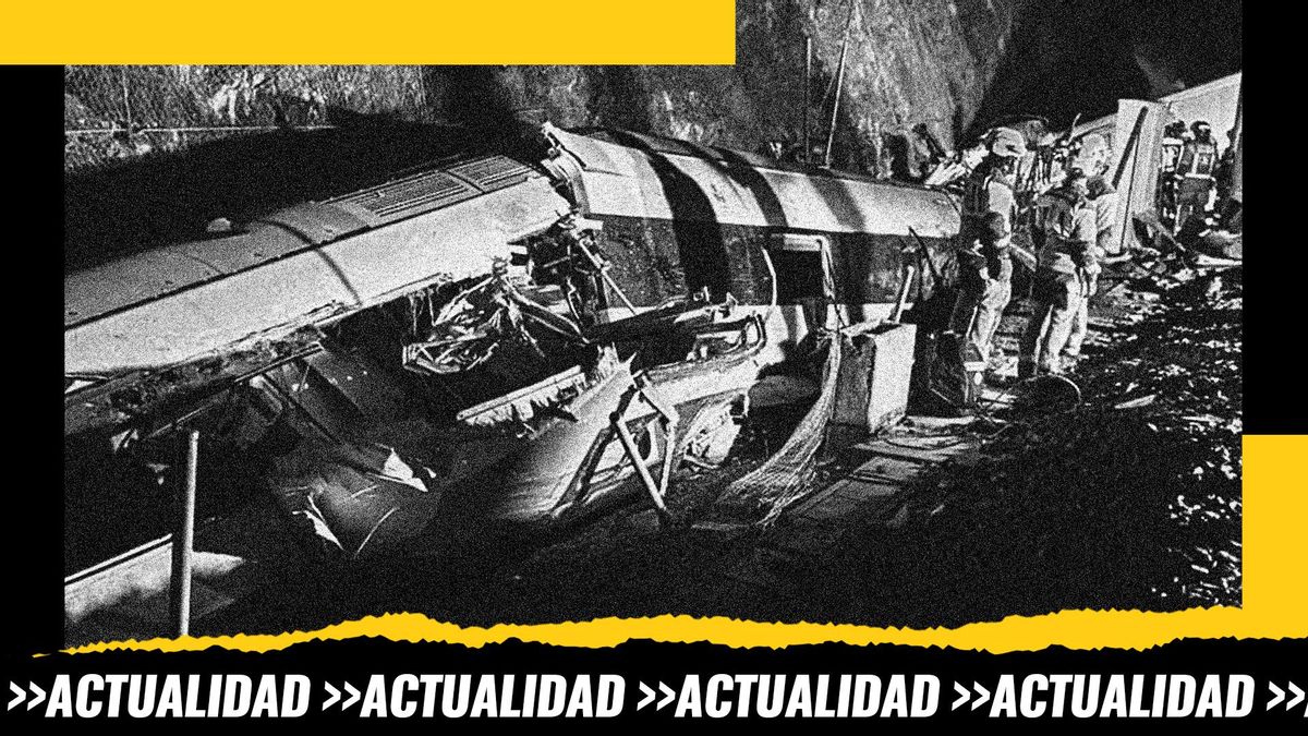 Imagen el tren Alvia tomada en la noche del accidente ferroviario cerca de Adamuz