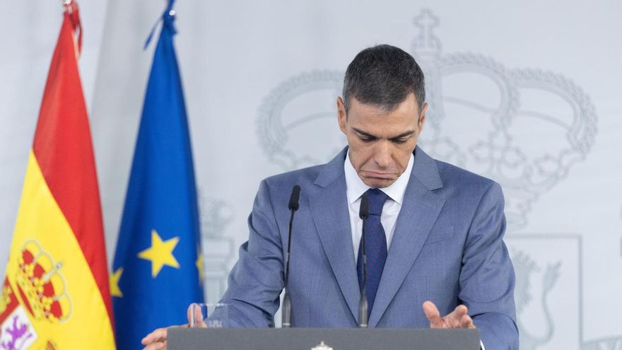 El presidente del Gobierno, Pedro Sánchez, este martes tras el Consejo de Ministros.