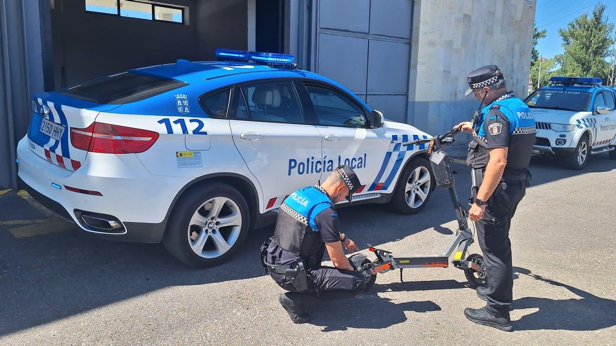 Policía San Andrés patinete