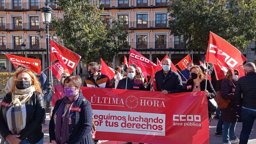 Concentración de delegados de CCOO en Toledo