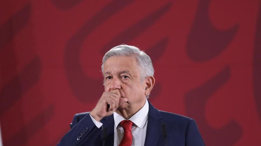 El presidente de México, Ándrés Manuel López Obrador, habla en rueda de prensa en Ciudad de México (México).