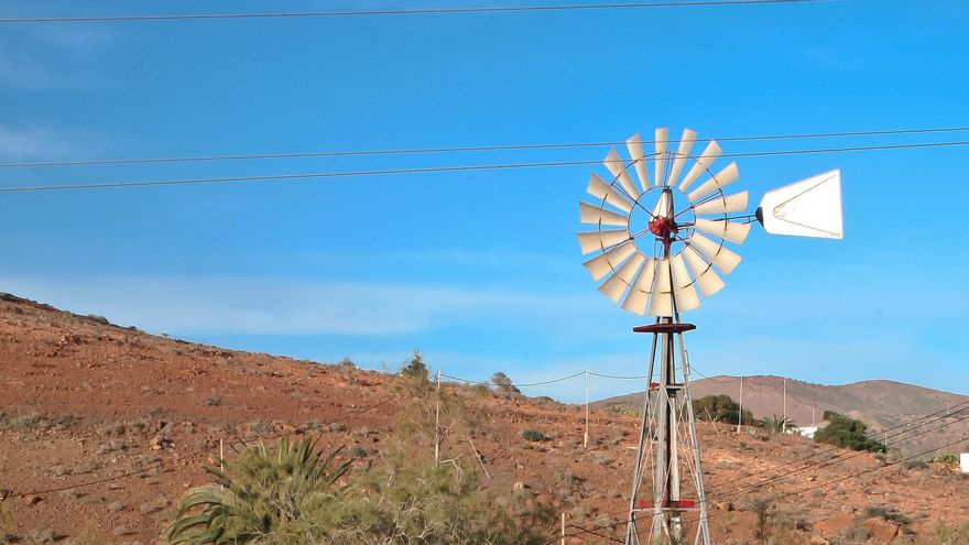 Molino 'Chicago' en la Vega del Río Palmas, Fuerteventura.
