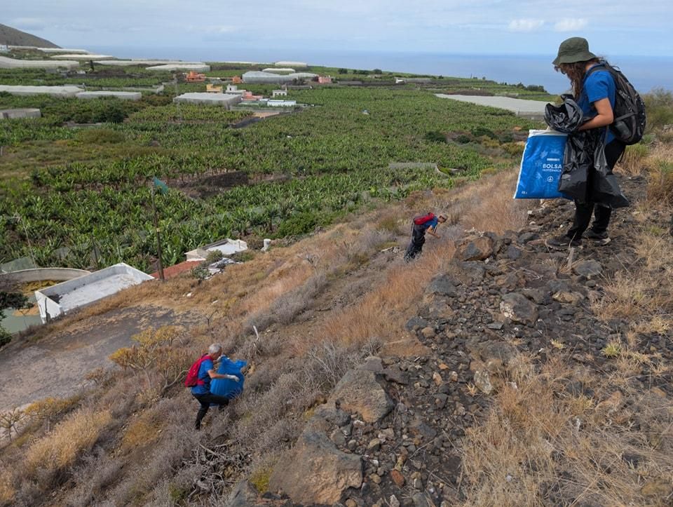 Somos una Ola’ retira 730 kilos de residuos de la Montaña de El Laurel de Los Llanos.